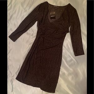 Forever 21 Dark Grey Wraparound Dress